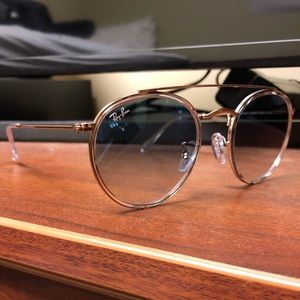 Ray-Ban Gold Frame with Blue Gradient